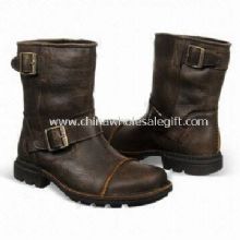 Men Winter Dress Boots Made of PU and Leather images