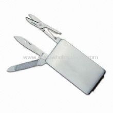 Multifunction Money Clip Includes Scissors, Small Knife, and File images