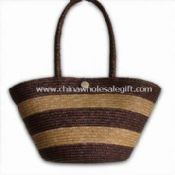 Beach Bag Made of PP Straw with PU Handles images