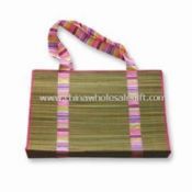 Straw Beach Bag with Optional Foil Coating on Backside images