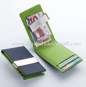 PU leather & stainless steel Money Clip