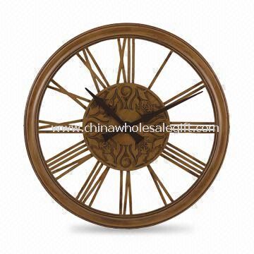 16 Inches Poly-resin Wall Clock with Ancient Rome Style