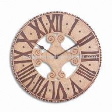 Circle-shaped Polyresin Wall Clock with Roman Numerals images