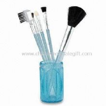 Cosmetic/Makeup Brush Set with Plastic Handle and Aluminum Ferrule images