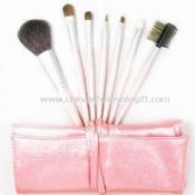 Cosmetic Brush Set with Artificial Leather Bag images
