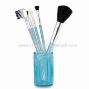 Cosmetic/Makeup Brush Set with Plastic Handle and Aluminum Ferrule images