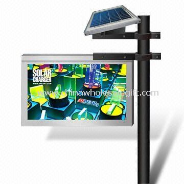 Billboard surya dengan Panel surya baterai Charge Controller baterai dan lampu LED Strip