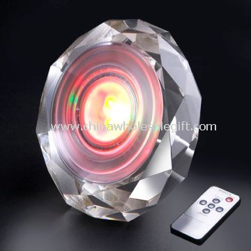 Diamant farge endre LED Mood Light, 16,7 millioner farger, K9 krystall, 12W, med fjernkontroll