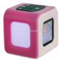 Cube shaped 1.5 inch mini digital photo frame with mood light alarm clock and calendar small picture