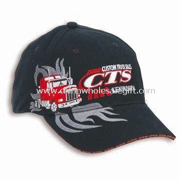 100% Cotton Mens Sports Cap with Embroidered Logo and Heavyweight Brushed Twill