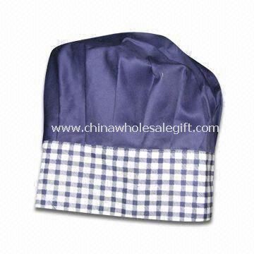 Chef Cap Made of Poly and Cotton with Adjustable Velcro Band