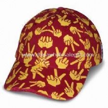 Pesado cepilló algodón Twill gorra de béisbol con impresión completa y seis paneles images