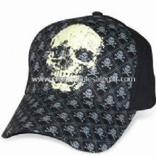 Schwere gebürstete Baumwolle Twill-Baseball-Cap mit Skelett Aufdruck images