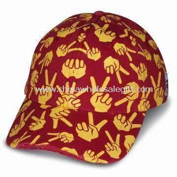 Heavy Brushed Cotton Twill Baseball Cap with Full Printing and Six Panels