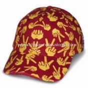 Pesado cepilló algodón Twill gorra de béisbol con impresión completa y seis paneles images