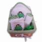 Set de regalo de bebé con diseño bordado y Willow cesta Paquete de rizo de algodón 100% small picture
