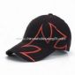 Black Printed Baseball Cap with Brass Buckle Back Closure small picture