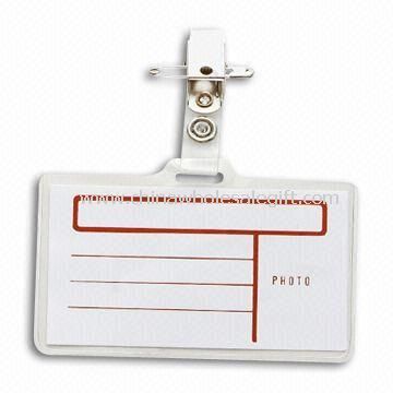 Clear Soft Plastic ID/Card Holder Made of 25C Soft PVC Available with Optional Clip