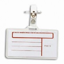 Klart blød plast ID/kortholderen fremstillet af 25C blød PVC fås med valgfri klip images