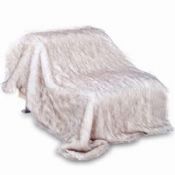 Faux Fur Blanket with Fake Suede Backside Made of 60% Acrylic and 40% Polyester images