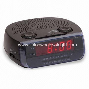AM/FM LED Clock Radio with Analog Tuning and Alarm System