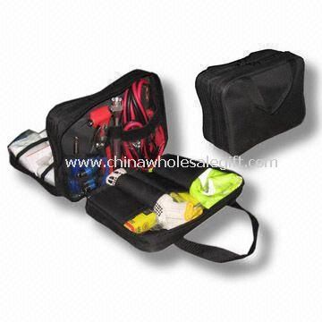 Multi-functional Auto Safety Kit with Double Layer, Contains First Aid Accessories/Auto Safety Tools