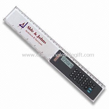 Acryl Herrscher mit Dual Powered Calculator