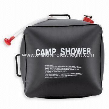 Camping brusebad med PVC materiale og 36L volumen kapacitet