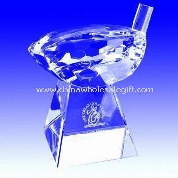 Crystal Golf Trophy for Golf Sports Winners