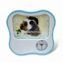 Novelty Desk Clock with Photo Frame Made of Plastic images