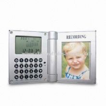 Aufnahme von Foto Frame Clock achtstelliger Taschenrechner mit LCD-Display images