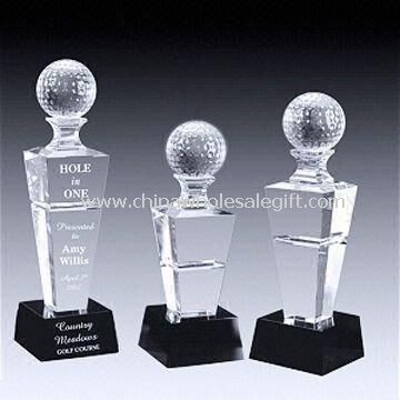 Golf troféus de cristal K9