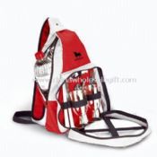 Camping Set Composed of Picnic Backpack, Stainless Steel Fork, Spoon and Wine Cup images