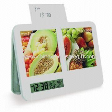 Plastic Digital Clock with Photo Frame