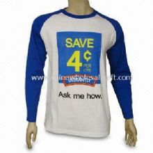 Promotion Mens Long Sleeve T-shirt en 100 % coton et Jersey matériel images