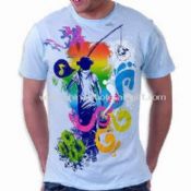 Knitted T-shirt with Printing Suitable for Men images