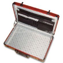 Aluminum Attache Case With Wood Veins Aluminum Frame and Nylon Cloth Inner images