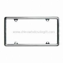 Slim License Plate Frame Made of Zinc Alloy with Chrome Coating images
