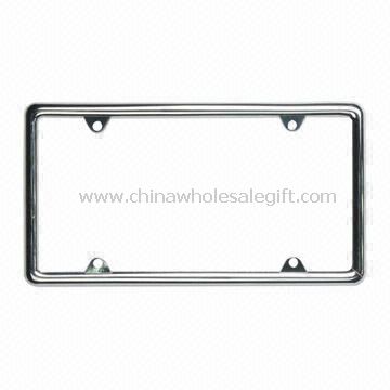 Slim License Plate Frame Made of Zinc Alloy with Chrome Coating