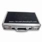 Aluminum Attache Case with Black Stripe ABS Surface small picture