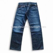 100% Cotton Mens Jeans with Garment Washed Treatment images