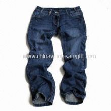 Girls Blue Denim Jeans, Seitentaschen mit Bindung images