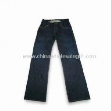 Mens Jeans with 100% Cotton and Garment Wash Treatment images