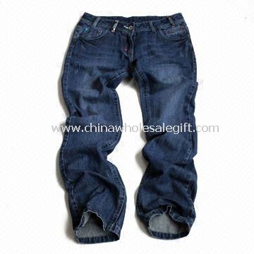 Girls Blue Denim Jeans, Seitentaschen mit Bindung