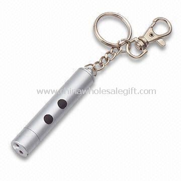 Promotional Keychain with Laser Pointer and LED Lights