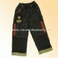 Pantalones vaqueros del dril de algodón chicos hecha de 100% algodón Denim negro small picture