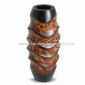 wooden flower vases with carved design small picture