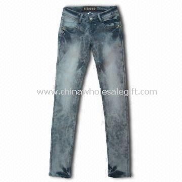 Womens Jeans feito de 98% algodão e 2% elastano/Stretch confortável para desgastar