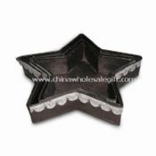 Tin Plate in Star Shape with White Metal Lace Rim images