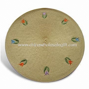 Woven Placemat with Embroidery Made of 100% PP